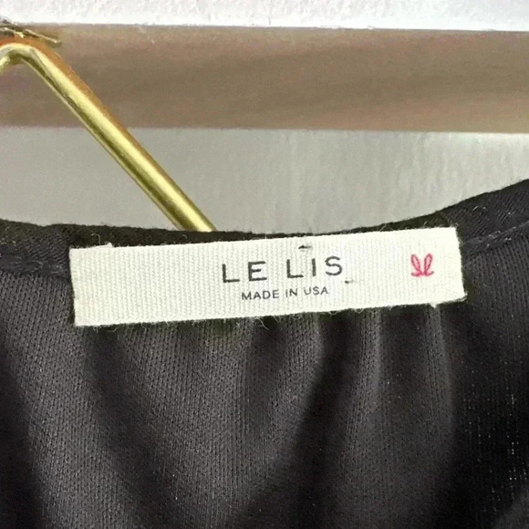 Le Lis Mini Black with white Embroidered Floral Dress Size S - Picture 10 of 11